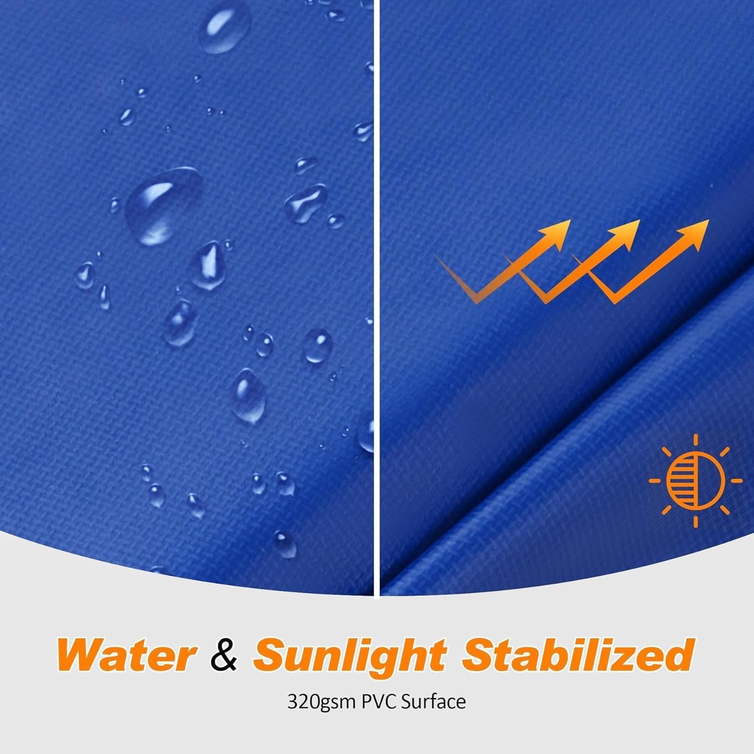 Trampoline Replacement Pad Safety Spring Cover, No Hole for Poles, Fit 5.5-7 Inch Springs, Frame Size 16 15 14 13 12 10 8 Foot