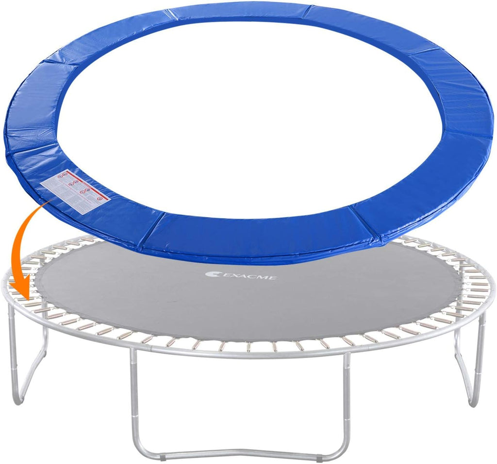Trampoline Replacement Pad Safety Spring Cover, No Hole for Poles, Fit 5.5-7 Inch Springs, Frame Size 16 15 14 13 12 10 8 Foot